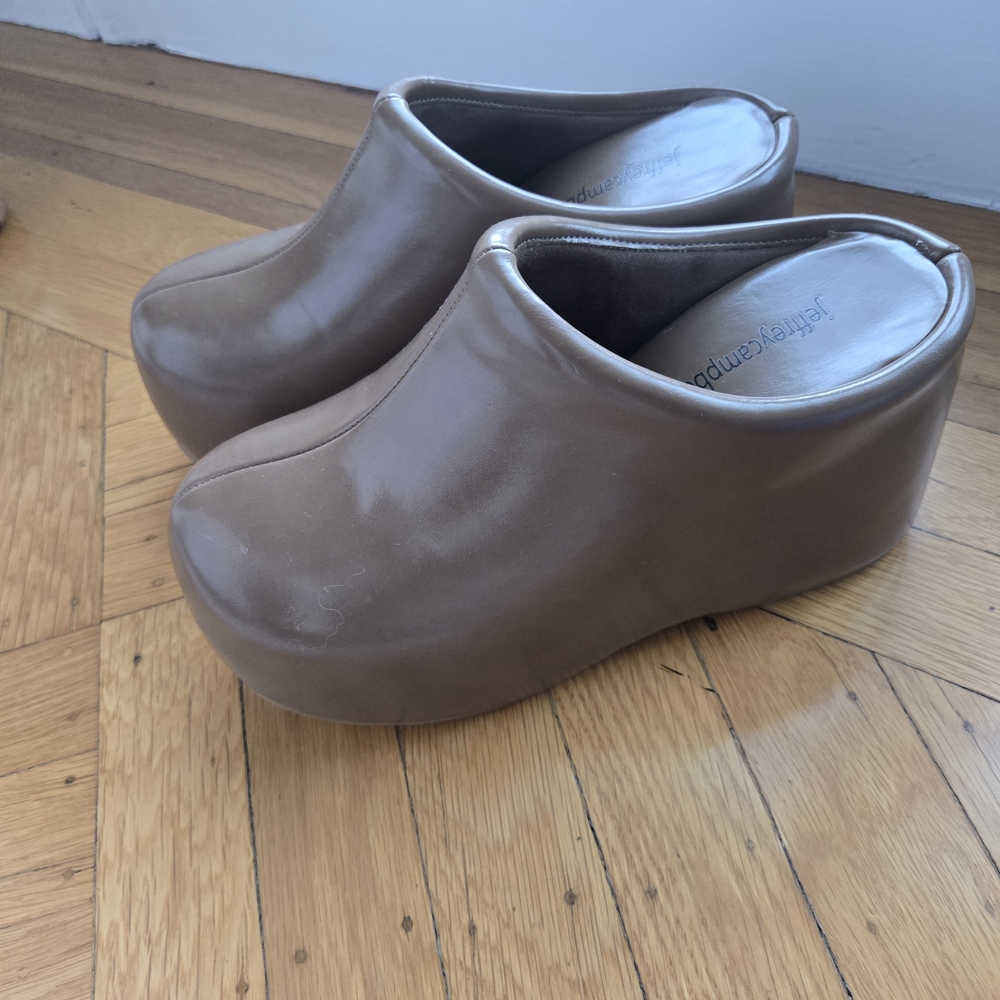 Jeffrey Campbell Tan Platform Clogs - Picture 2 of 6